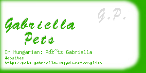 gabriella pets business card